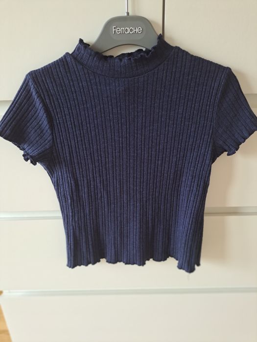 Top zara azul escuro 8 anos