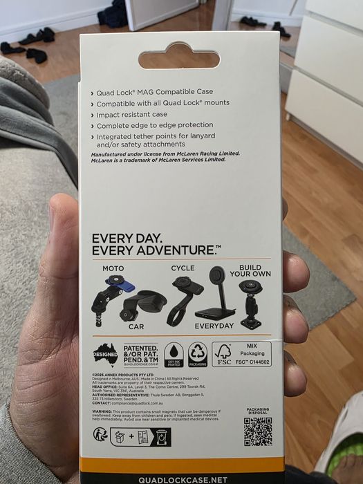Capa quadlock s25 ultra mag Mclaren F1 nova