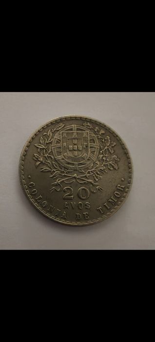 Moeda 1945 alpaca 20 avos Timor