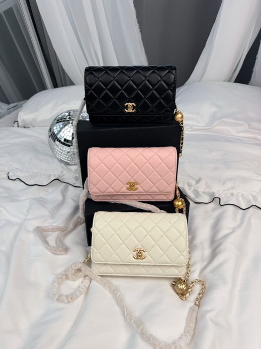 Сумка Chanel Mini Flap Bag кремова, рожева