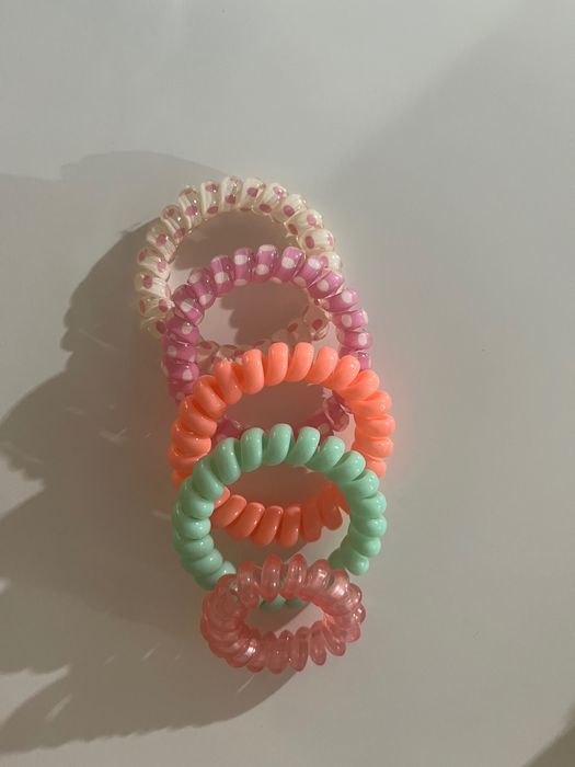 5 gumek sprężynek do włosów