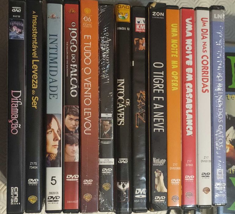DVDs vários géneros 5€ cada
