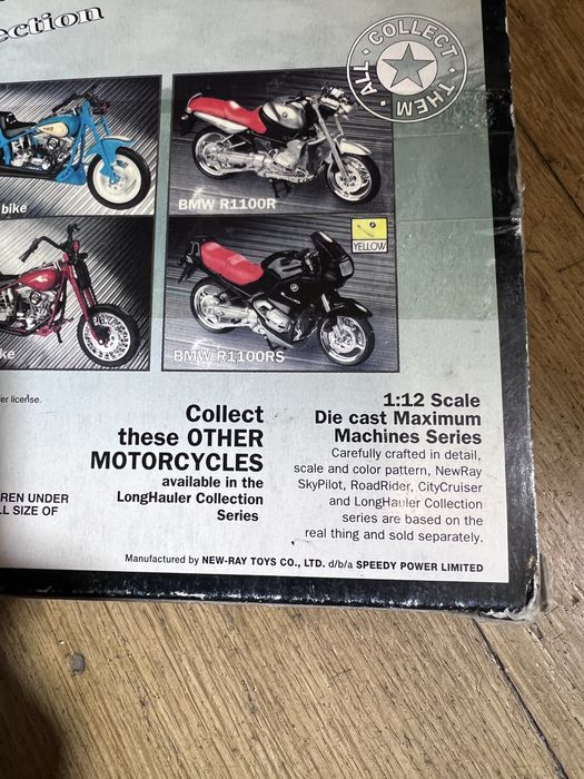 Mota BMW R1100RS Escala 1:12 - NewRay RoadRider