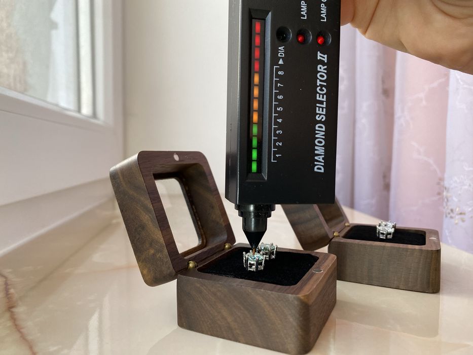 Муасаніт конкурент діамантів синьо-зелений муассанит