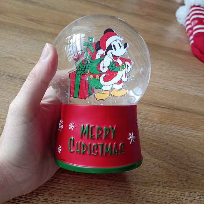 Duża szklana kula świąteczna merry christmas myszka Miki Disney
