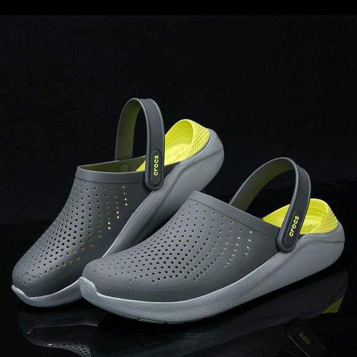 Crocs LiteRide Clog BlackSmoke кроксы мужские черные оригинал 36-44