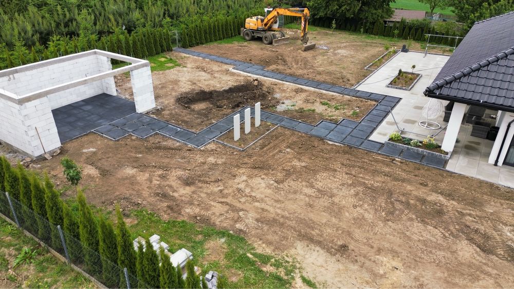 Usługi brukarskie, ukladanie kostki brukowej Miechów • OLX.pl