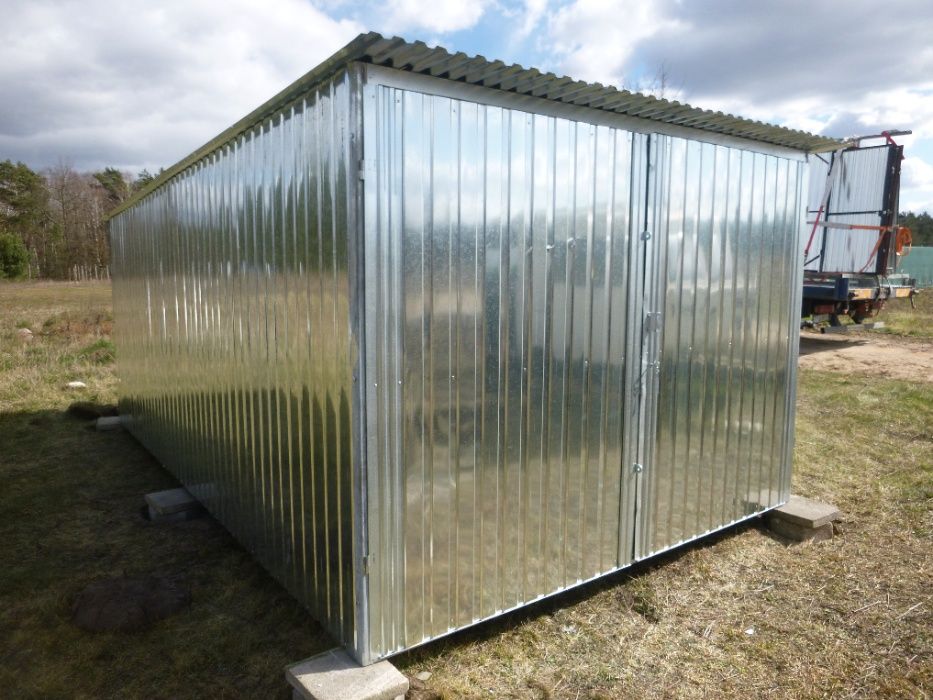 Garaż blaszany 3x5 Blaszak Schowek na budowę Garaże blaszane 3x5 3x5,5 3x6  PRODUCENT