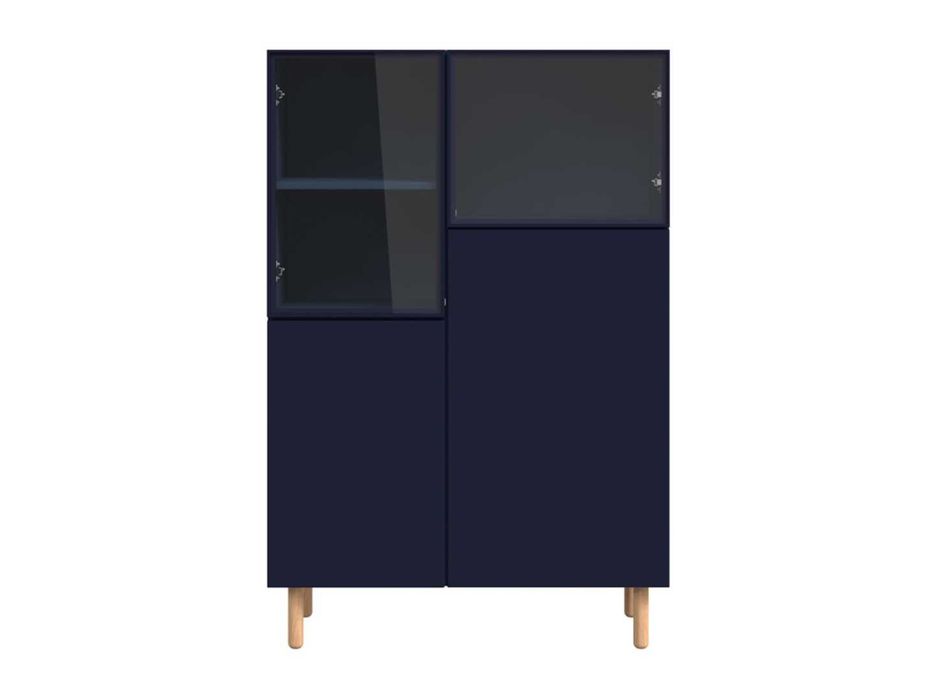 Witryna / komoda BRW (Black Red White) Moko 21332 Granatowa (135cm x 90cm x 42.5cm)