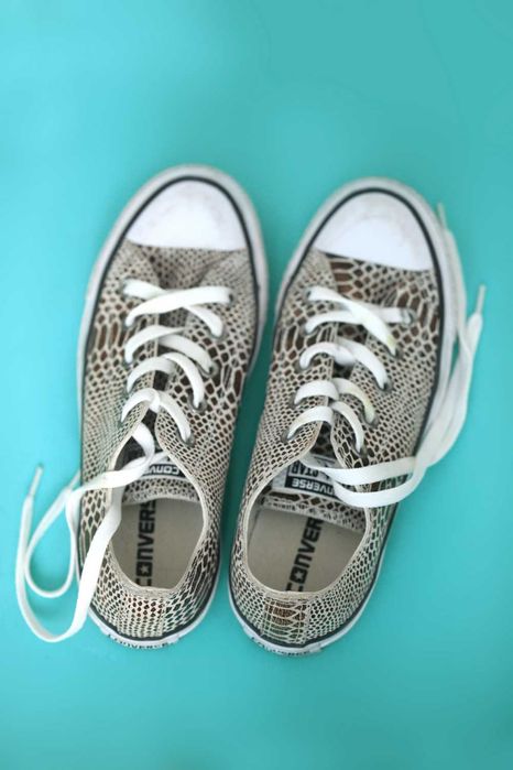 Кеды Converse All Star кожаные с принтом питон, размер 36 (сток)