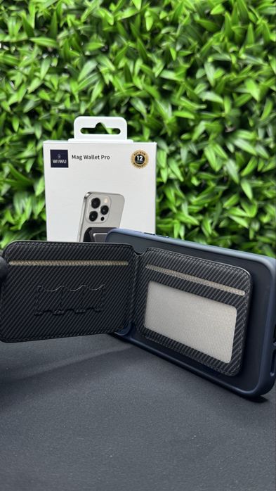 Картхолдер WIWU Mag Wallet Pro MW-003 Kevlar Black Чорний