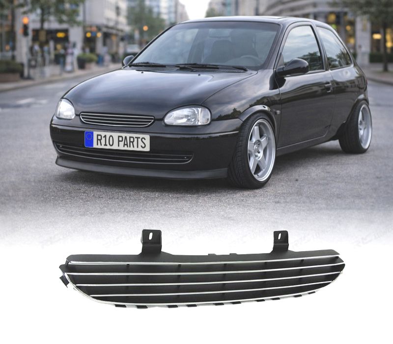 GRELHA FRONTAL OPEL CORSA B 96-00 PRETO CROMADO