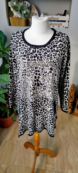 Tunika asymetryczna panterka