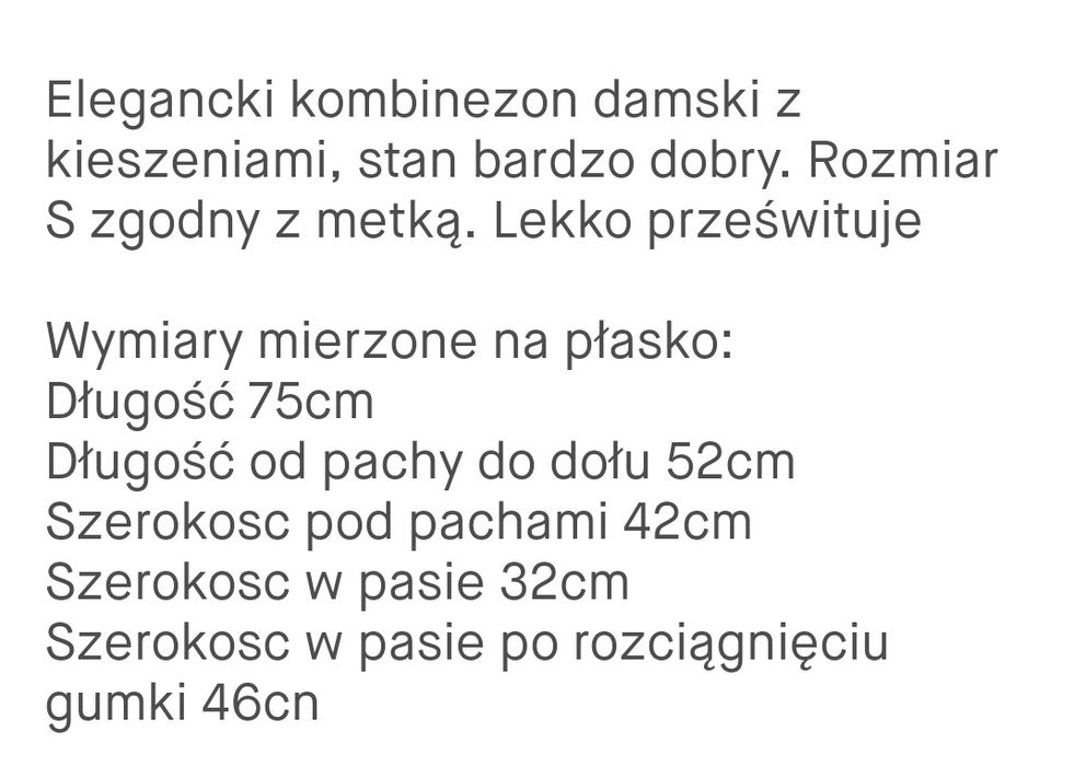 Kombinezon biały glamourus  36