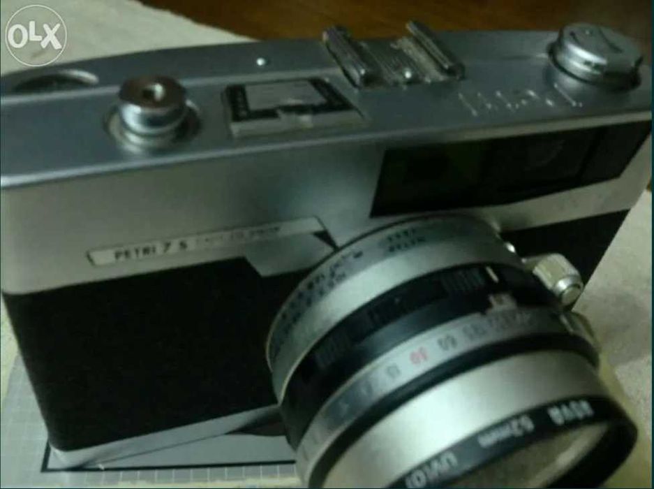 Petri 7 S + Flash Fotomatic 200 + Tripé Daiwa