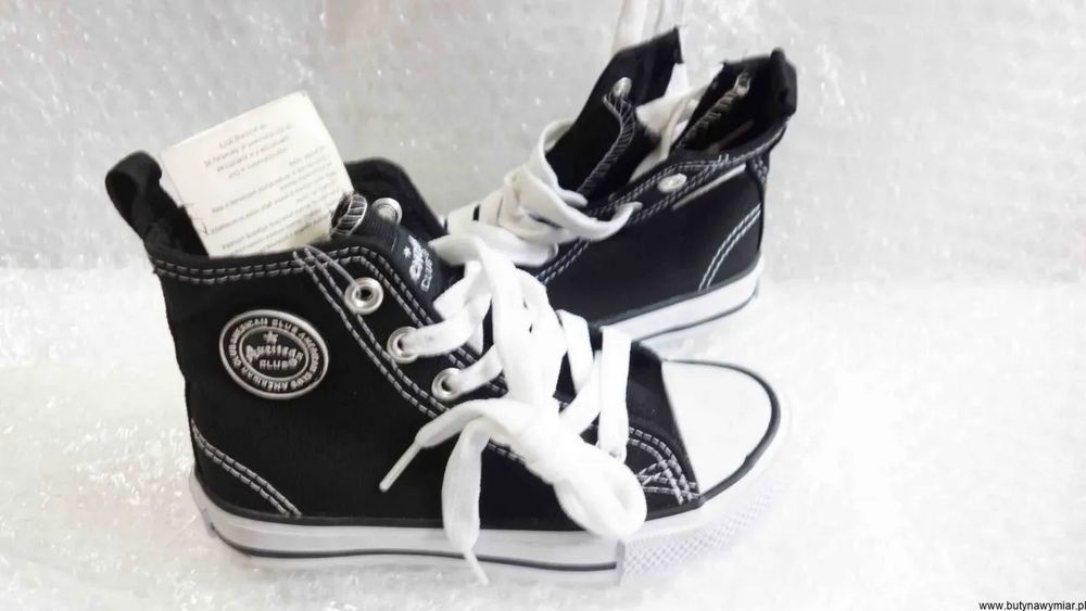 AMERICAN CLUB BnW – czarne casualowe trampki