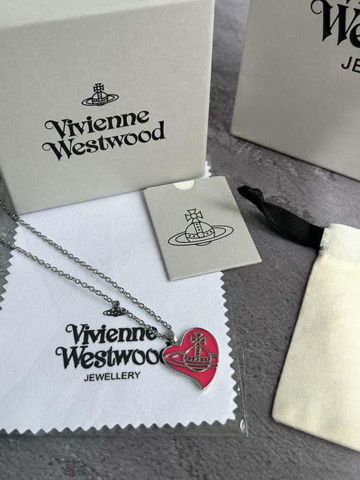 Підвіска Vivienne Westwood Pink Heart / Кулон Вівʼєн Вествуд рожеве серце