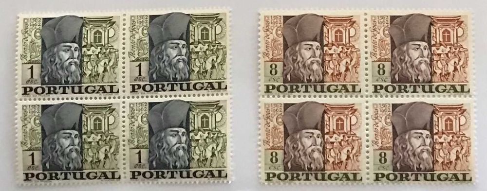 Série completa de 2 quadras de selos novos - Bento de Goes - 1968