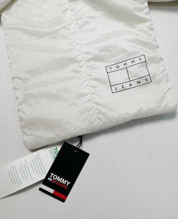 Женский утепленный белый шарф Tommy Jeans оригинал