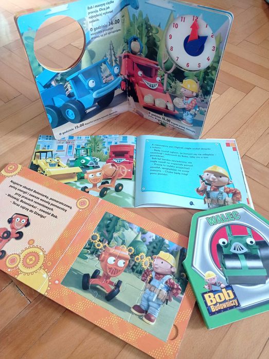 Książki dla dzieci Bob Budowniczy książka z puzzlami nauka zegara