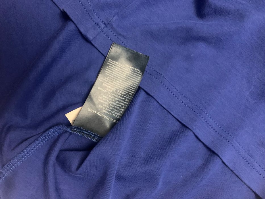 Tommy Hilfiger extra niebieska koszulka crewneck T- Shirt bawełna r. L