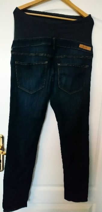 Spodnie jeansowe ciążowe granatowe w rozm. 44 firmy H&M Mama skinny
