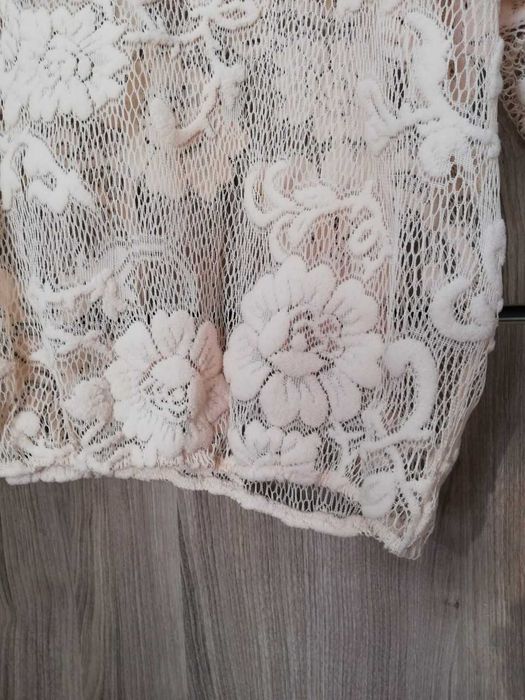 Túnica Renda Cor Bege - Blanco
