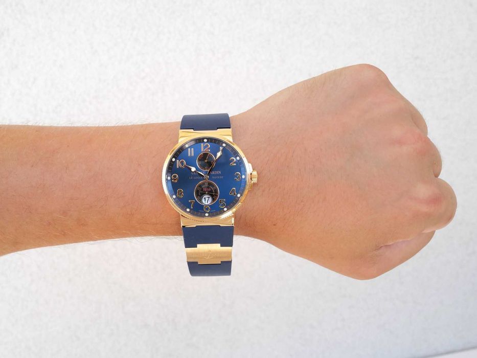 Ulysse Nardin Marine Chronometer 41mm 18K Rose Gold Blue Dial