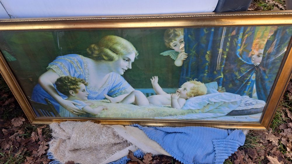 Obraz oleodruk w ramie macierzyn̈stwo