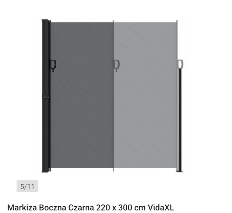 Duża Markiza boczna ogrodowa