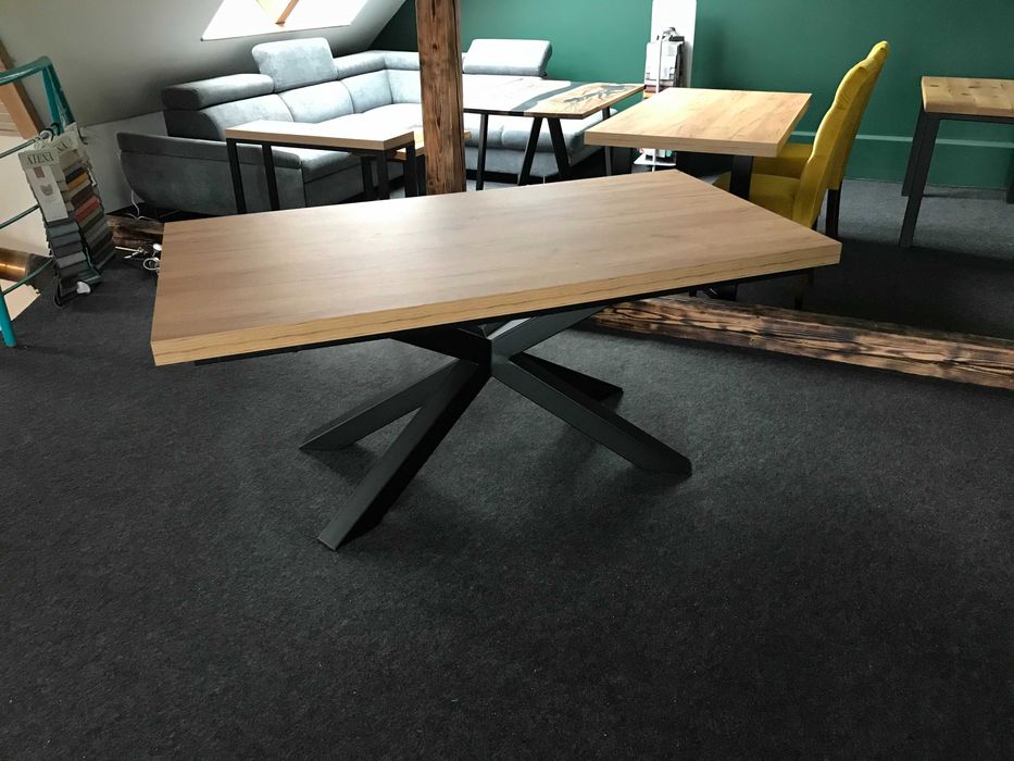 Nowoczesny stół loft rozkładany 200x90 + 2 x 40cm każdy wymiar