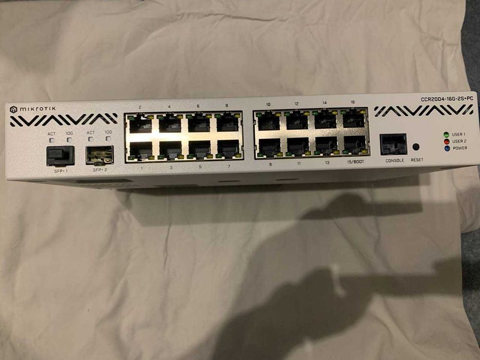 Роутер (маршрутизатор) Mikrotik CCR2004-16G-2S+ , новий по ціні б\у