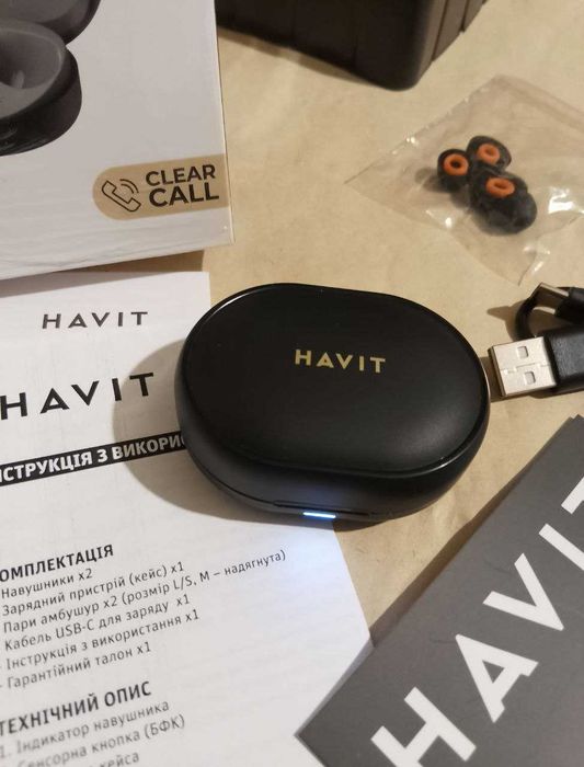 Беспроводные наушники "Havit" TW950 Clear Call Black. Оригинал. Новые.