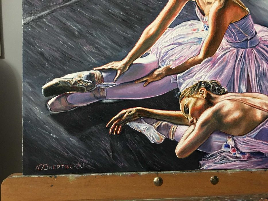 Картина "Відпочинок балерини",холст/масло,художник Обертас Юрій