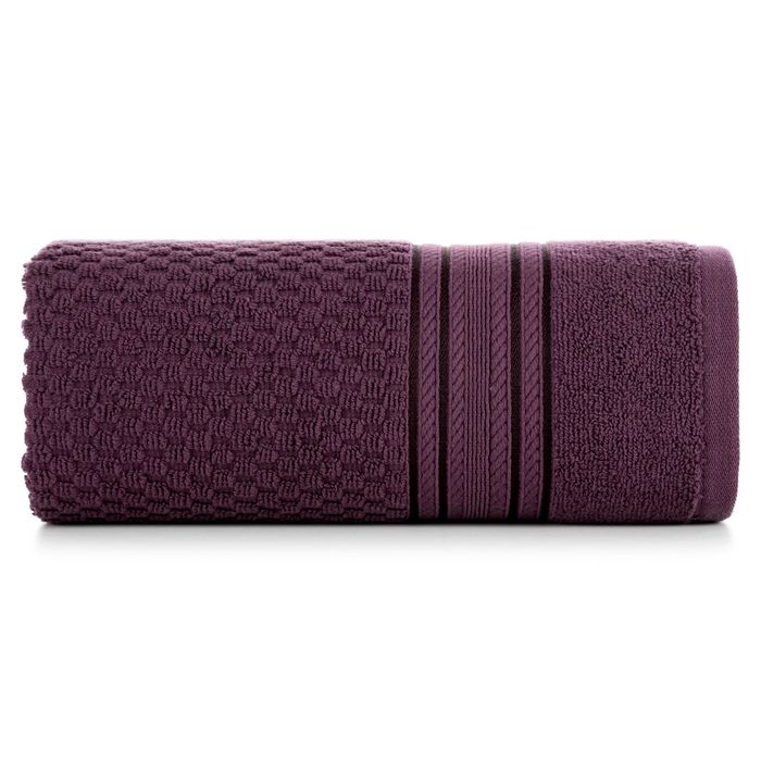 Ciemnofioletowy ręcznik bawełniany 50x90 cm, Davos, 500 g/m²