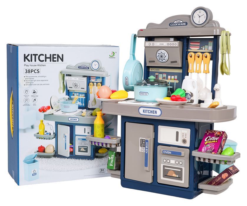 Kuchnia Niebieska Z Funkcją Świateł I Dźwięku + Akcesoria