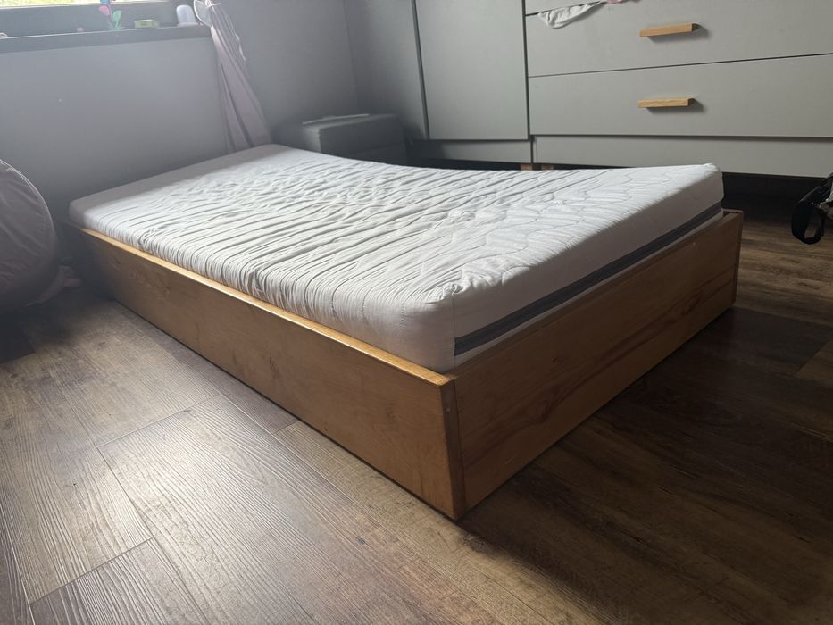 Łóżko pojedyncze sosna 180x80, materac