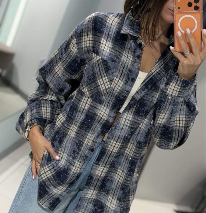 Жіноча сорочка люкс у камінчик