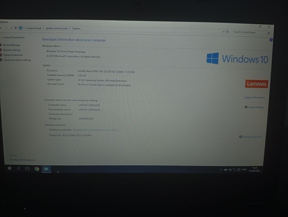 Portátil Lenovo Ideapad 100s bateria 8 horas