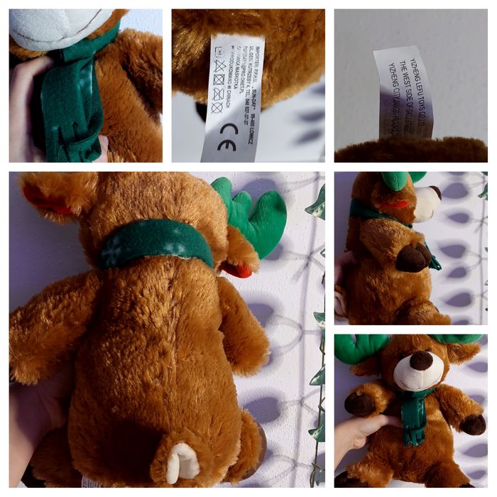 Pluszaki świąteczne pies i renifer