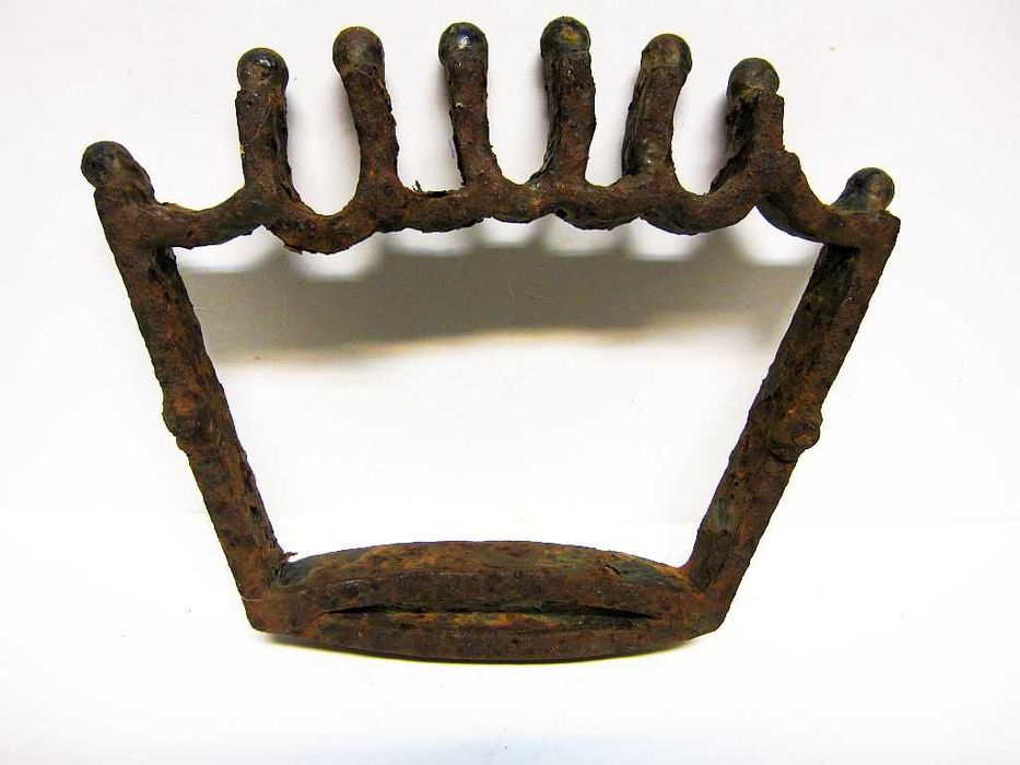 grande antigo ferro de marcar-coroa-ferro forjado- para marcar cavalos