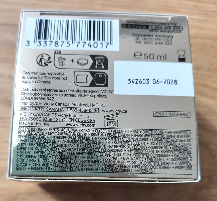 NOWY Vichy Neovadiol Magistral modelujący owal twarzy krem na noc