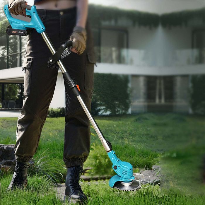 Corta Relva Dobrável 1800W com Cabo Ajustável para Poda e Acabamento, Ferramenta de Jardim (Novo)