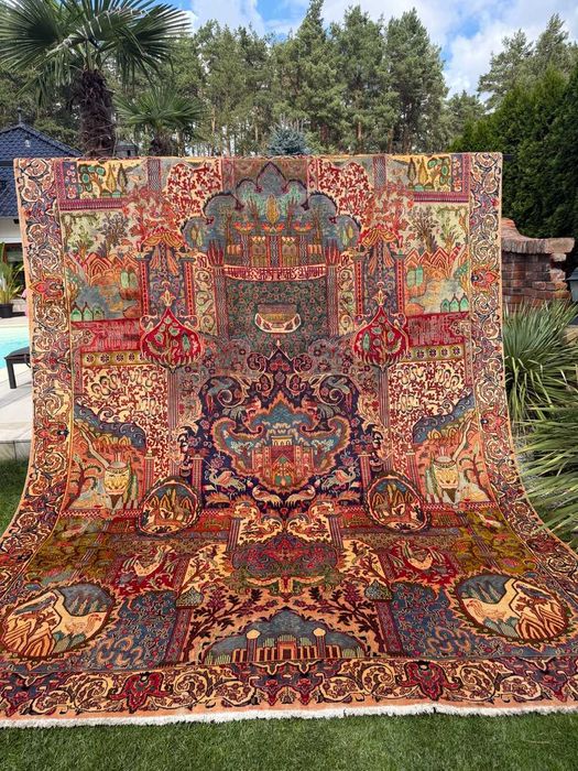 Nowy Dywan Perski Vintage Kaszmirowy Kaschmar Figural 380x300 NAJTANIEJ wPL