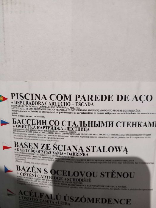 Piscina parede de aço com diametro de 4.55 por 90 cms