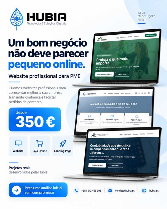 A sua empresa é profissional. O seu website também deveria ser.