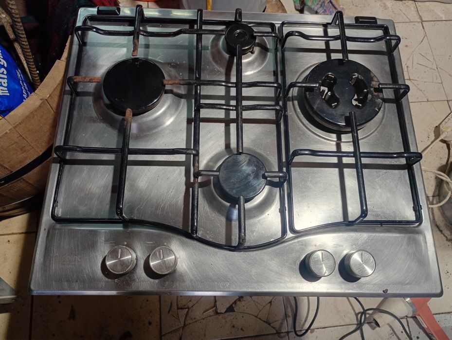 Placa fogão gás natural com 4 queimadores Ariston