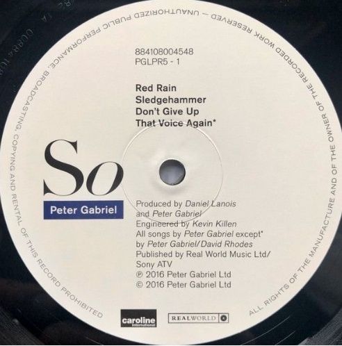 Вінілова платівка  Peter Gabriel - So (LP)