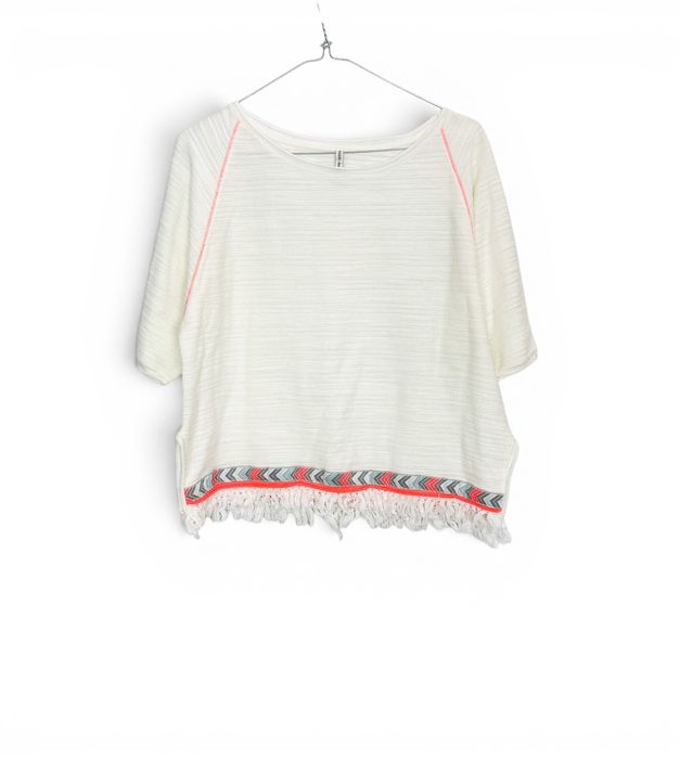 Bluzka boho chevron ecru M