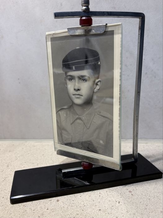 Linda antiga moldura giratória Arte Deco para 2 fotografias